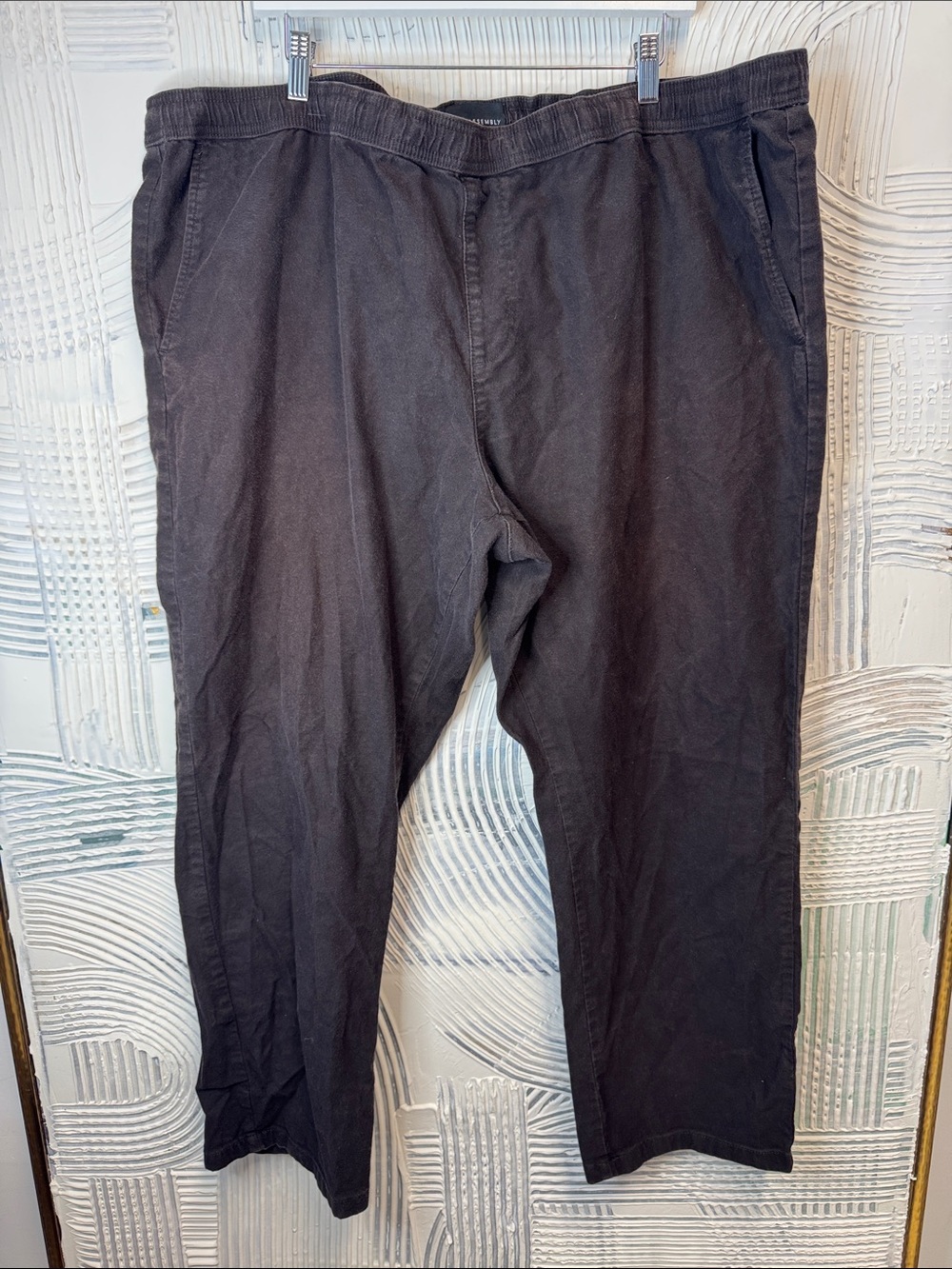 Classic Black Men's Chinos with Elastic Waist N0575